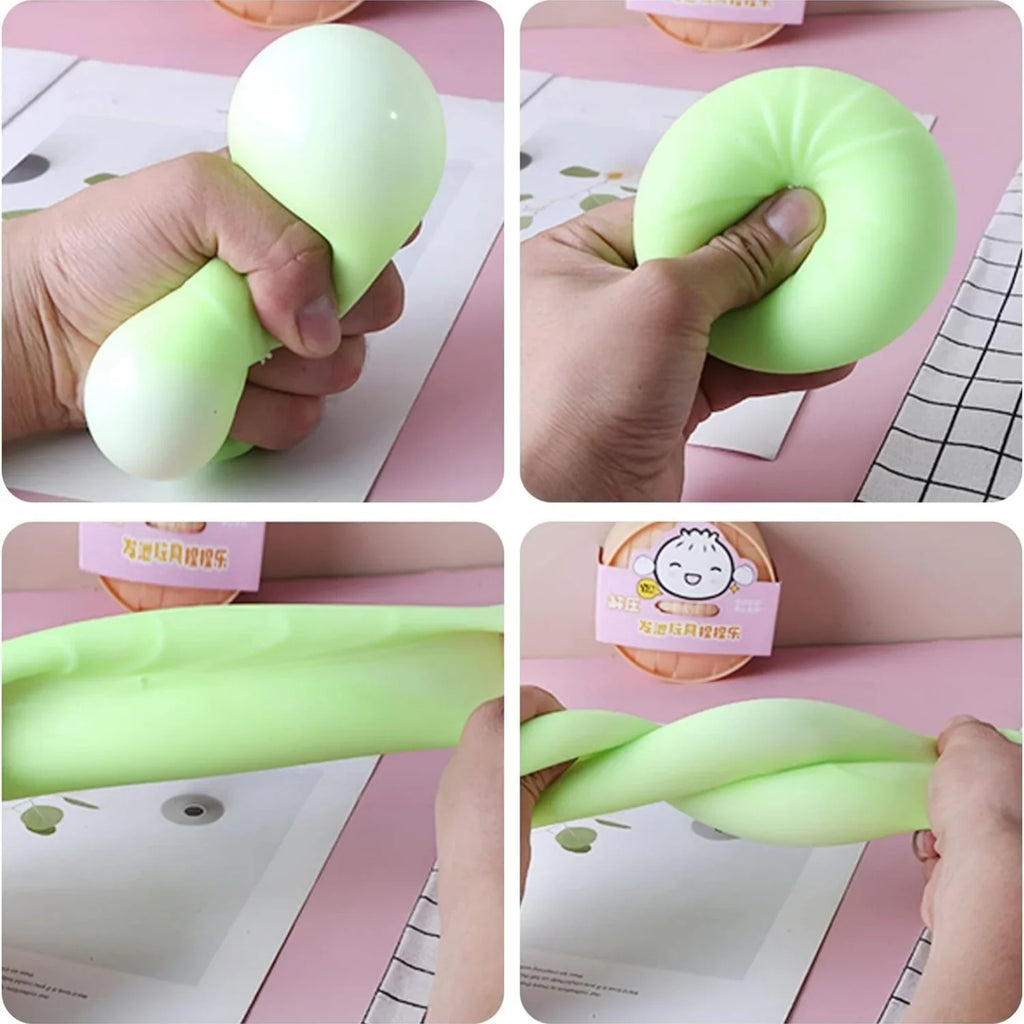 Rainbow Dumpling Squishy with Mini Steamer