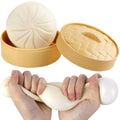 Rainbow Dumpling Squishy with Mini Steamer